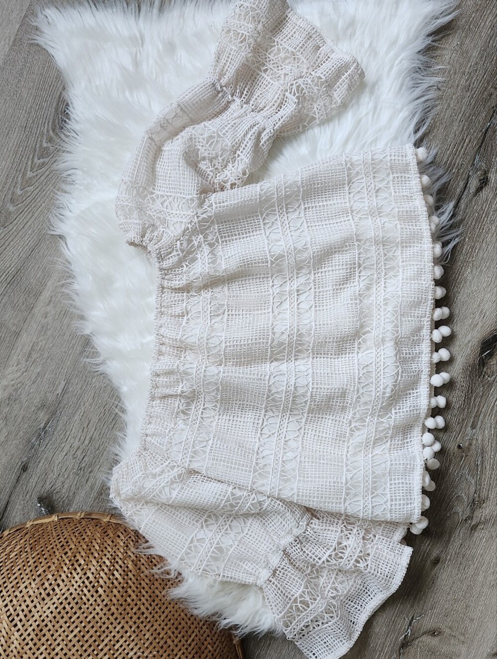 Boho Off-Shoulder Crochet Top